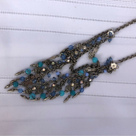 Vtg Multi-Layered Bib Necklace - Picture 6 of 10